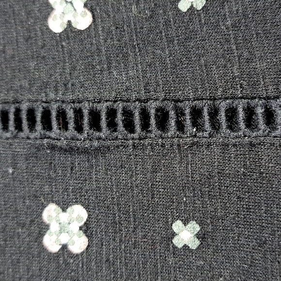 Penningtons In Every Story Black Pink Floral Shortsleeve Tee Peplum VG 4X - Picture 5 of 11